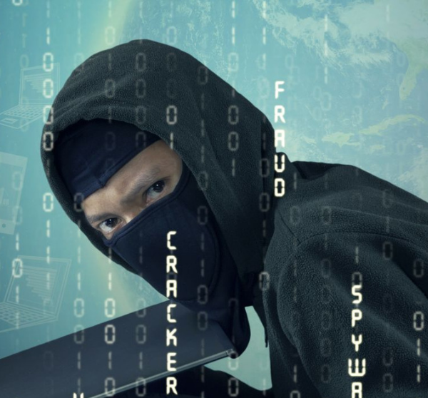 hacker stealing data online, binary code